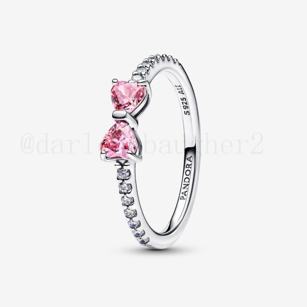 Pandora  Sparkling Pink Bow Ring